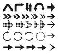 Black arrows. Set arrows icon. Vector illustration Royalty Free Stock Photo