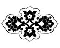 Black artistic ottoman pattern series eighty