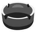 Black ashtray, icon