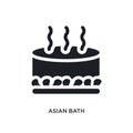 black asian bath isolated vector icon. simple element illustration from sauna concept vector icons. asian bath editable logo
