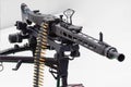 Black assault rifle weapon loaded with ammunition Royalty Free Stock Photo