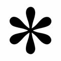 Black asterisk symbol