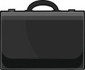 Black attache case on white background