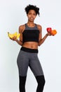 BLack attractive fitness woman, trained female body, Beautiful Sportive Woman Leggins Stock Images Royalty Free Stock Photo