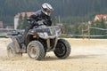 Black ATV turn Royalty Free Stock Photo