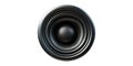 Black audio speaker cone isolated on transparent background Royalty Free Stock Photo