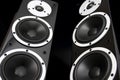 Black audio speakers Royalty Free Stock Photo