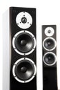 Black audio speakers Royalty Free Stock Photo