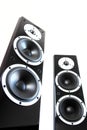 Black audio speakers Royalty Free Stock Photo