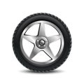 Black auto tire isolated - for stock