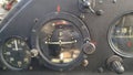 Black aviation instrument panel in an old an2 airplane Royalty Free Stock Photo