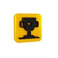 Black Award cup icon isolated on transparent background. Winner trophy symbol. Championship or competition trophy