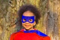 Black baby in super hero costume.