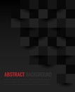 Black background. Abstract geometric template for business. Background texture with square and triangle. Vector Royalty Free Stock Photo