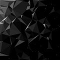 Black magic polygonal abstract background Royalty Free Stock Photo