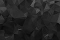 Black background. Abstract triangle black texture. Low poly black pattern illustration Royalty Free Stock Photo