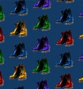 colorful boots pattern