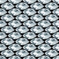 Black background with diamonds seamless pattern.