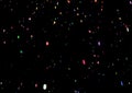 Black Background with Falling Colorful Particles