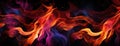 Black background fire design background art wave light abstract red smoke Royalty Free Stock Photo