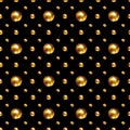 Black background with gold spheres