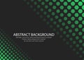 Black background with Green color Hexagonal Shape Side. Modern Design Graphic Vector