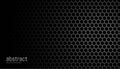 Black background with hexagonal mesh pattern design Royalty Free Stock Photo