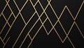 Black background with intersecting gold geometric lines 1 Royalty Free Stock Photo