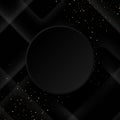 Black background with luxurious black geometric elements. Background for posters, banners, flyers, presentations, web