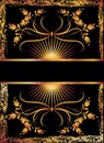 Black background with luxurious golden ornament.