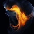 a black background with orange and yellow flames