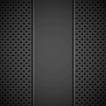 Black Background with Perforated Pattern Royalty Free Stock Photo