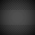 Black Background with Perforated Pattern Royalty Free Stock Photo