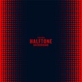 Black background with red halftone gradient pattern