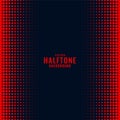 Black background with red halftone gradient pattern