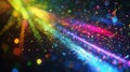 The black background serves as the perfect contrast to the vibrant and dynamic rainbow prism light effects Royalty Free Stock Photo