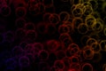 A black background with several red bubbles Royalty Free Stock Photo