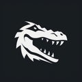Aggressive Crocodile Logo In 2d Game Art Style