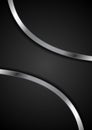 Black background with silver wavy stripes