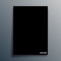 Black background template for the mockup, banner, flyer, poster, cover brochure or other advertising products