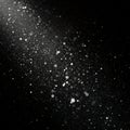 Black Background with White Dust Particles Royalty Free Stock Photo
