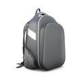 Black backpack isolated on white