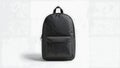 Black Backpack Mockup on White Studio Background Royalty Free Stock Photo