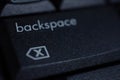 Black backspace button on keybord