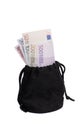 Black bag with money