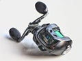 Black baitcasting reel Royalty Free Stock Photo