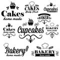 Black bakery logos