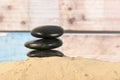 Black balance stones Royalty Free Stock Photo