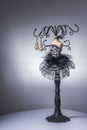 Black balerina jewelery stand Royalty Free Stock Photo