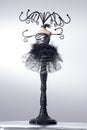 Black balerina jewelery stand Royalty Free Stock Photo